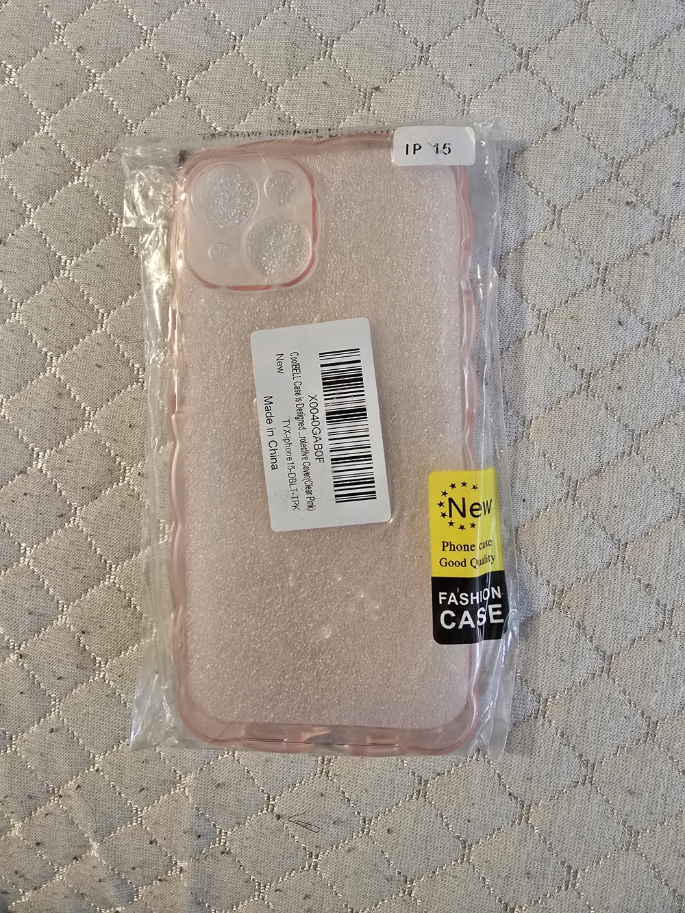 Clear Pink Glitter Phone Case for iPhone 15 - Fashion Case